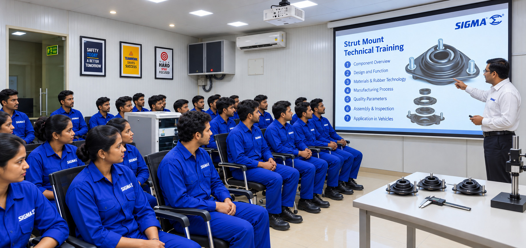 Sigma employees attending technical training